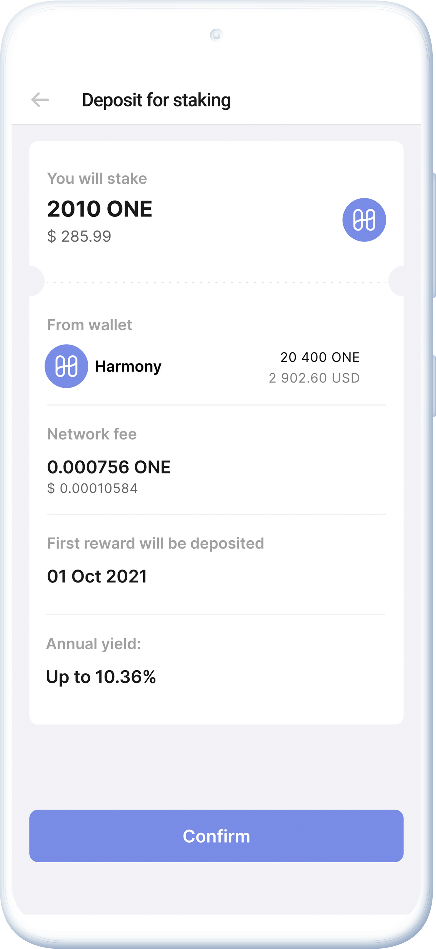 Stake Harmony ONE
