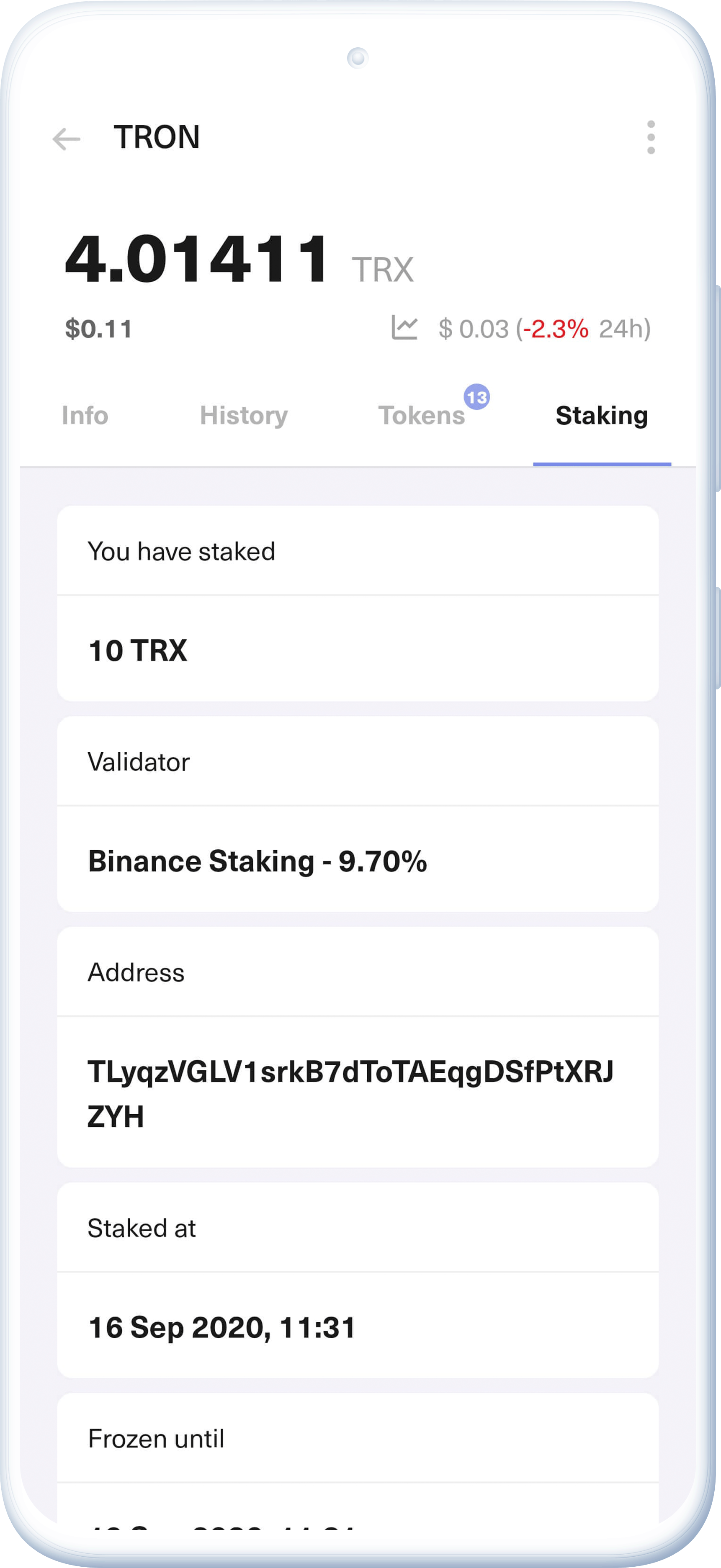 Stake Tezos XTZ